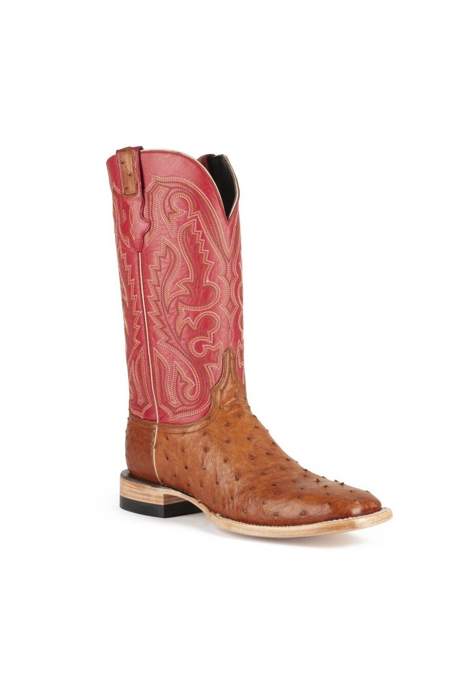 Resistol Cognac Ostrich Cowboy Boots | RB0104052SS7.5D | 12 EE and 11.5 D | NEW